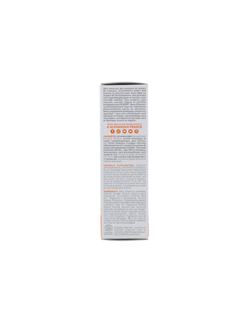 Protector solar Bio Bebé SPF 50+ - Alphanova Sun - 50ml