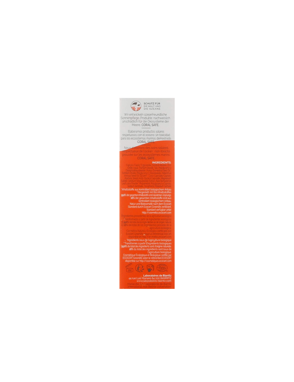 Protector Solar Facial Natural SPF 50 Alga Maris - Laboratoires de Biarritz - 50ml