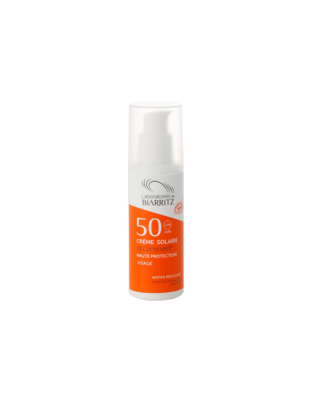 Protector Solar Facial Natural SPF 50 Alga Maris - Laboratoires de Biarritz - 50ml