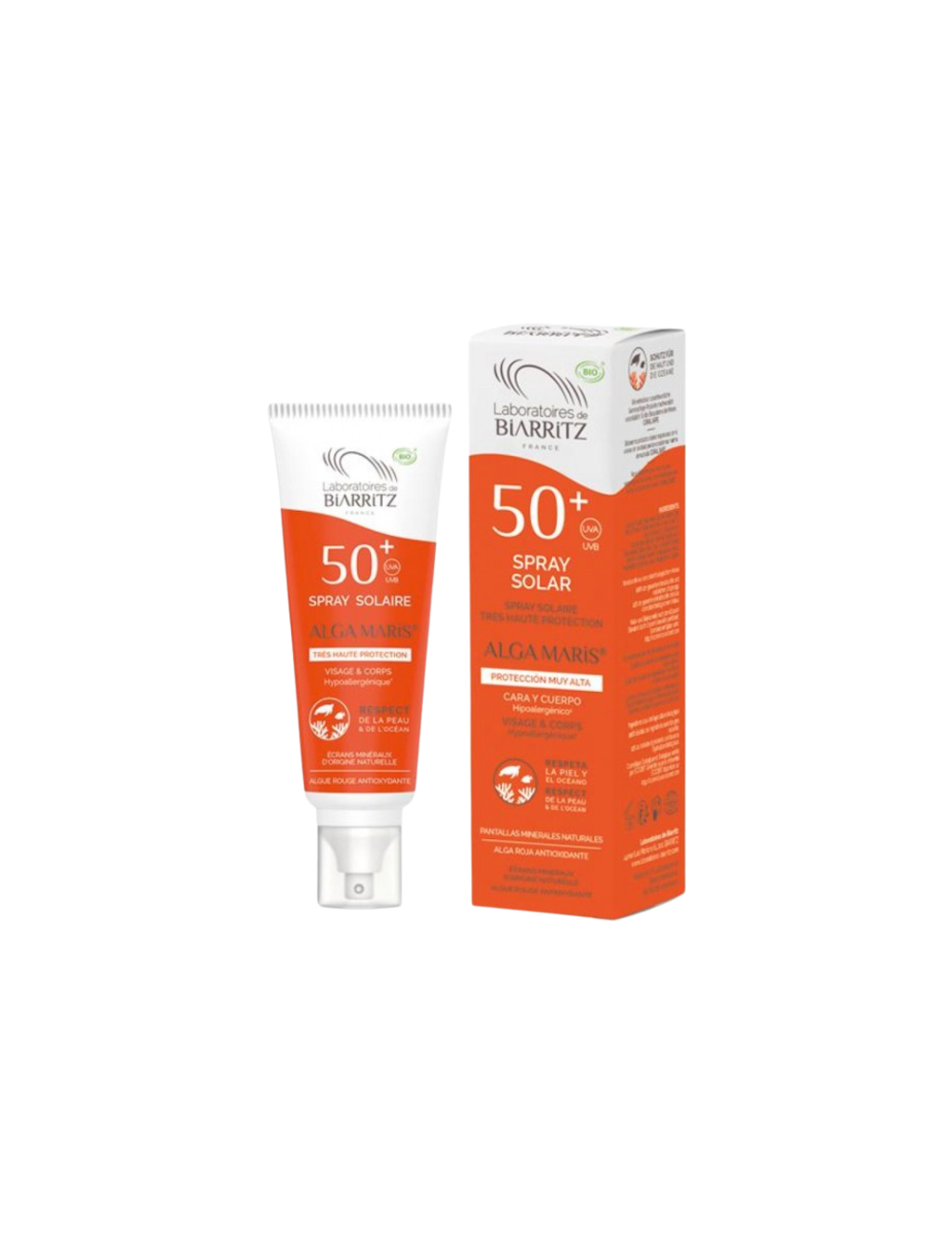 Protector Solar facial y corporal Bio SPF 50 Alga Maris - Laboratoires de Biarritz - 100ml