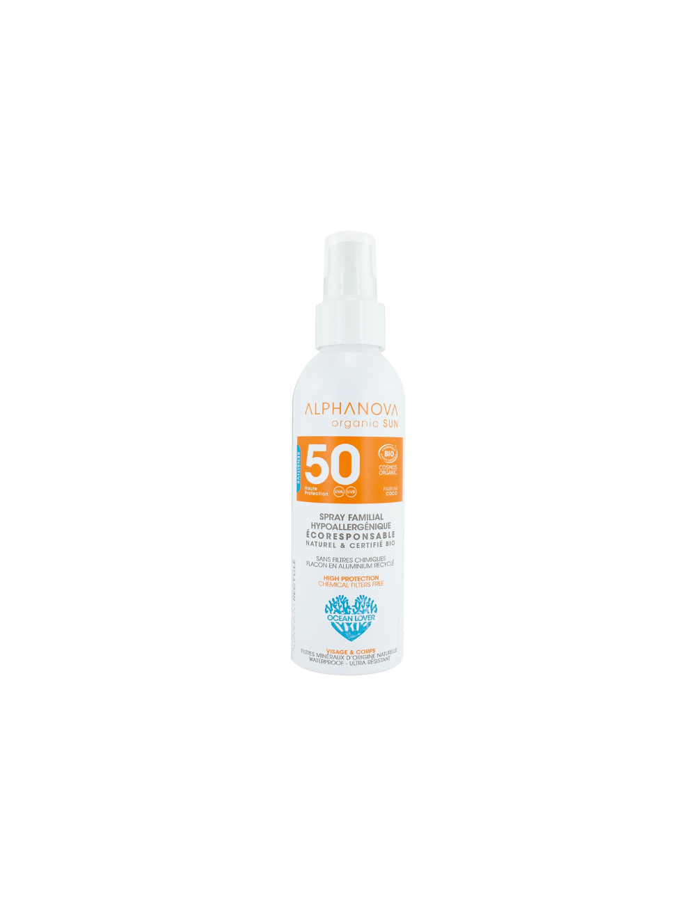 Spray Protector Solar Bio Familiar SPF 50 - Alphanova Sun - 150ml