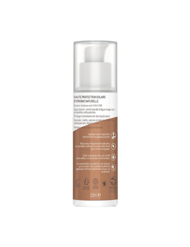 Crema Solar Facial con Color Dorado SPF 30 Bio - Alga Maris- Laboratoires de Biarritz - 50ml