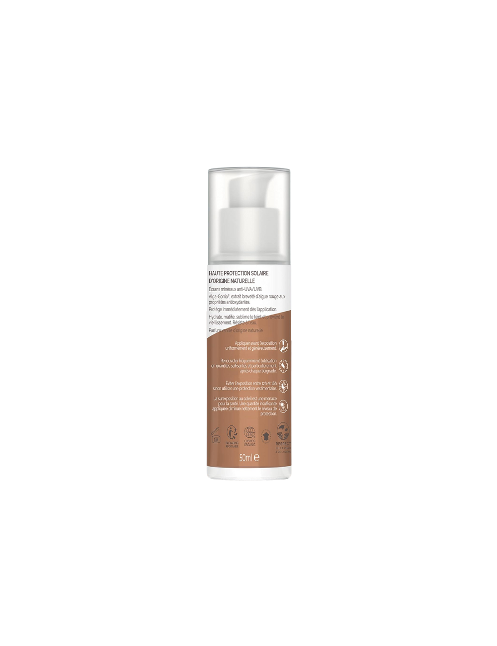 Crema Solar Facial con Color Dorado SPF 30 Bio - Alga Maris- Laboratoires de Biarritz - 50ml