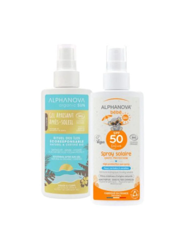 Pack 2 Solares en crema y spray Bebé Alphanova Sun