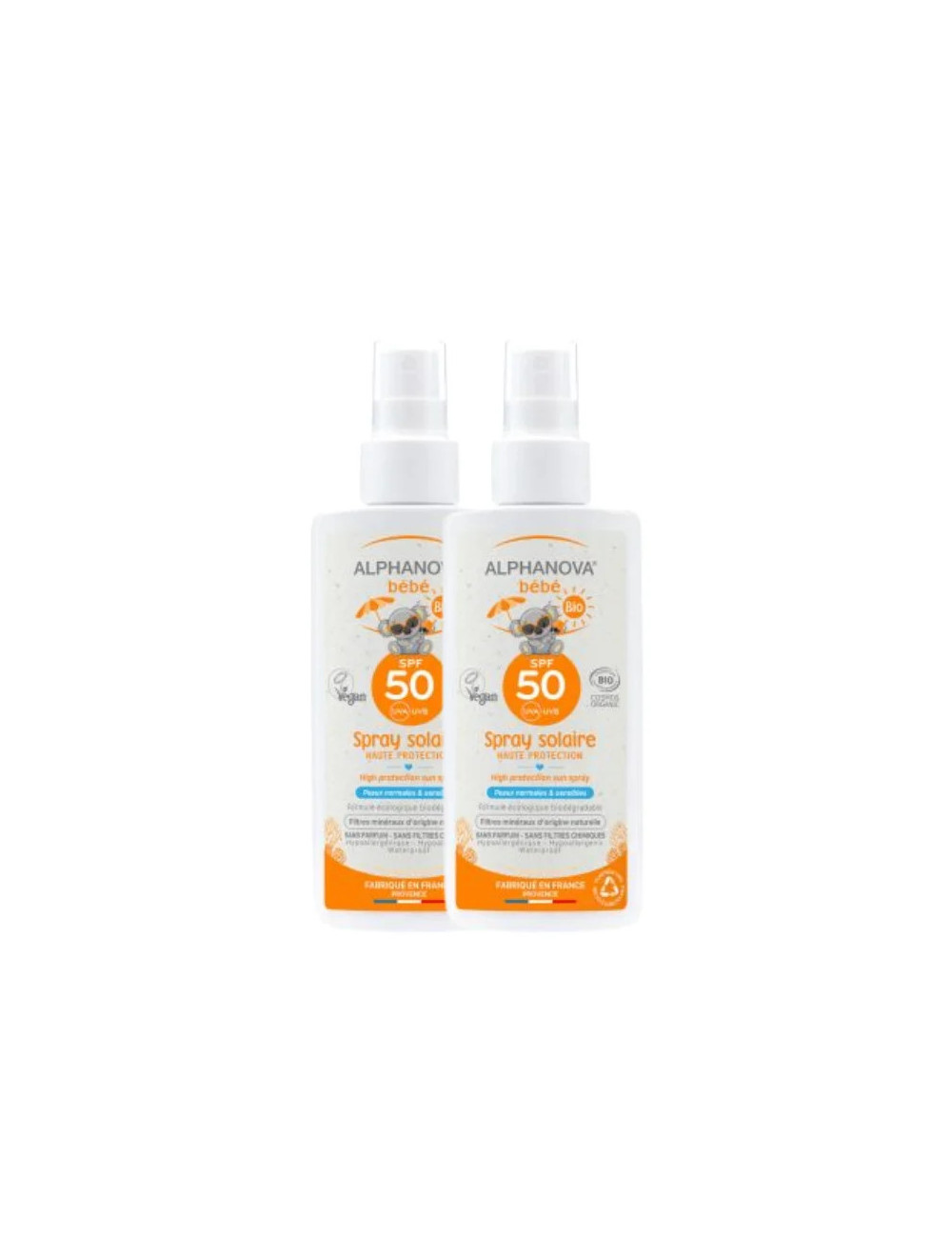 Protectores Solares Bebé Spray SPF 50+ – Alphanova Sun - 125ml