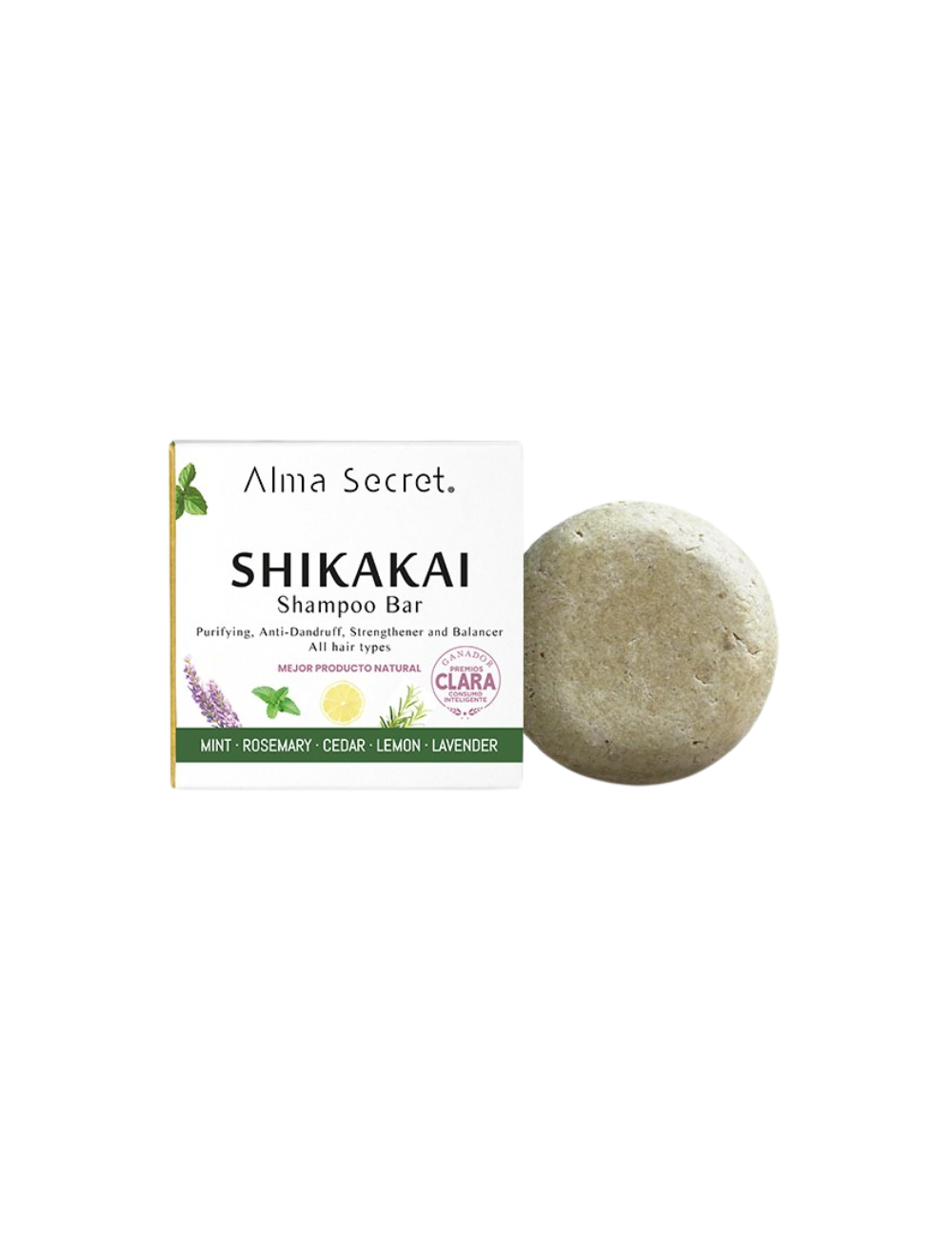 Chamú sólido anticaída y anticaspa SHIKAKAI Alma Secret, 85gm