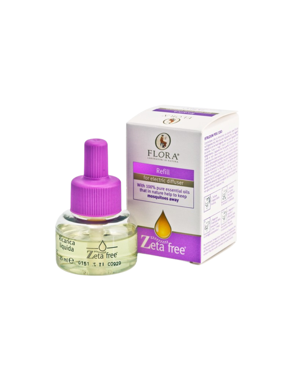 Pack Antimosquitos Eléctrico Natural + 1 Recarga - Flora - 25ml