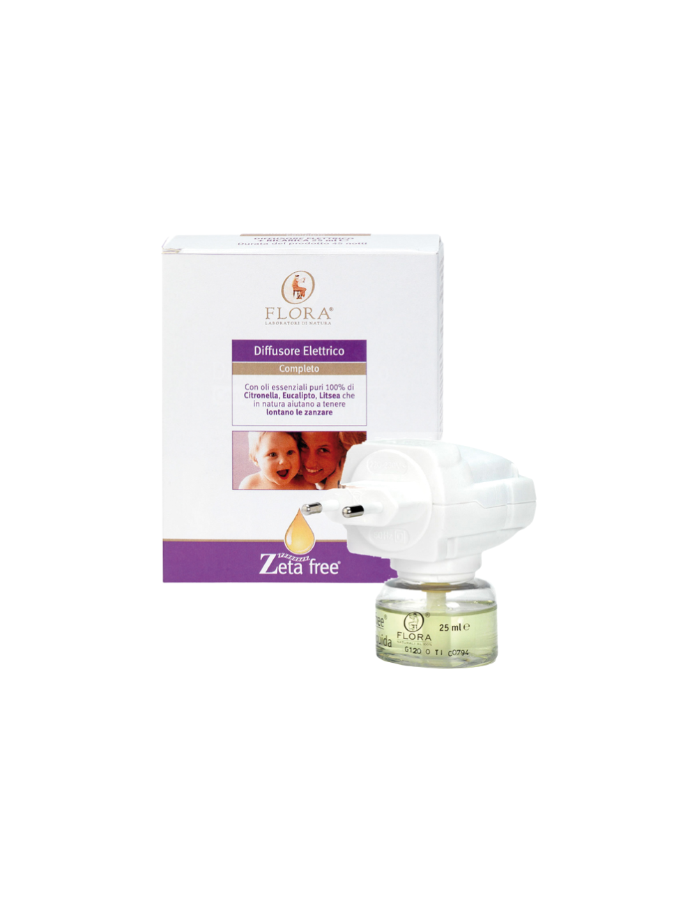 Pack Antimosquitos Eléctrico Natural + 1 Recarga - Flora - 25ml