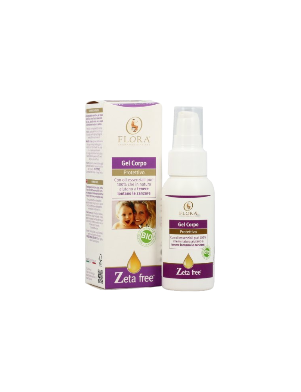 Crema Fluida Antimosquitos y After Sun Natural - Flora - 200ml