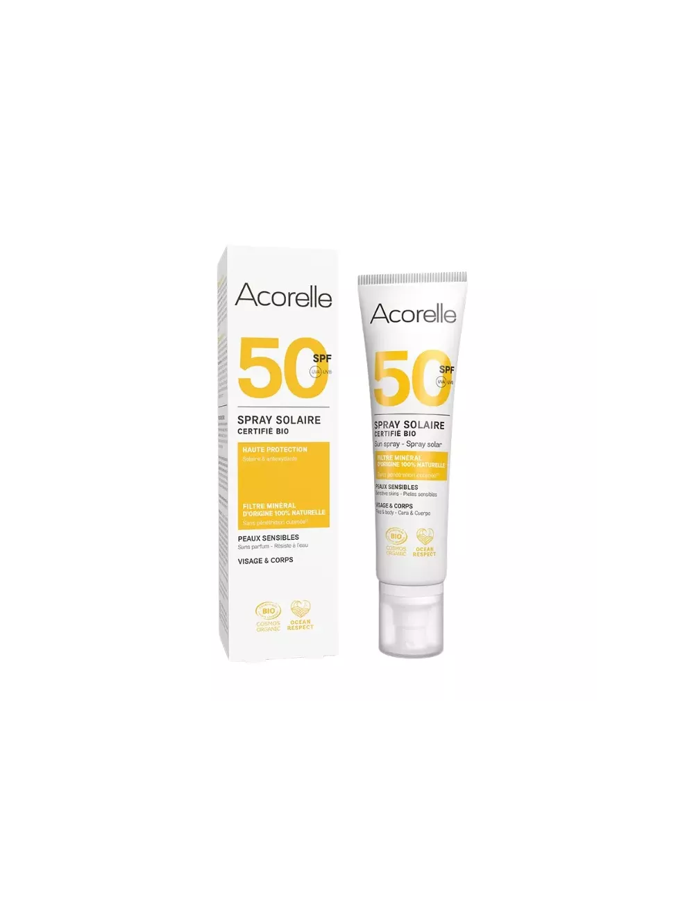 Spray Protector Solar Bio SPF 50 - Acorelle - 100ml
