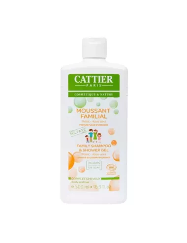 Gel de Ducha y Champú Familiar Cara y Cuerpo - Cattier - 500ml