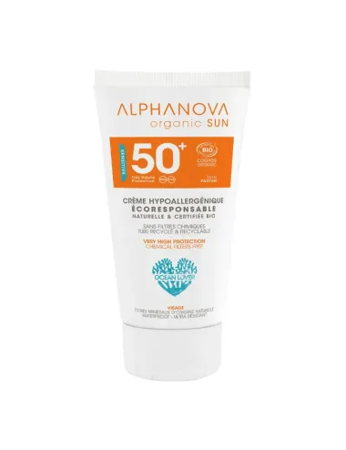 Protector Solar Facial Bio Hipoalergénico - Alphanova - 50 gr
