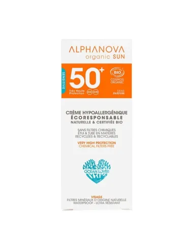 Protector Solar Facial Bio Hipoalergénico - Alphanova - 50 gr