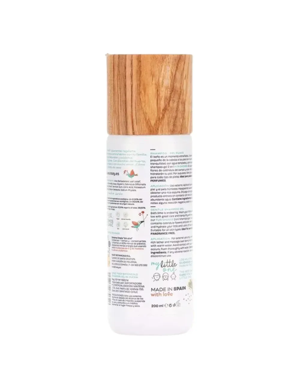 Champú Gel Suave Infantil-Piel atópica y sequedad - NAAY Botanicals - 500 ml