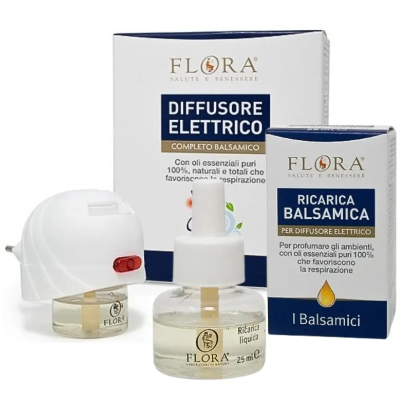 Pack Difusor Balsámico mejora la respiración bebés y adultos + Recarga – Flora – 25 ml
