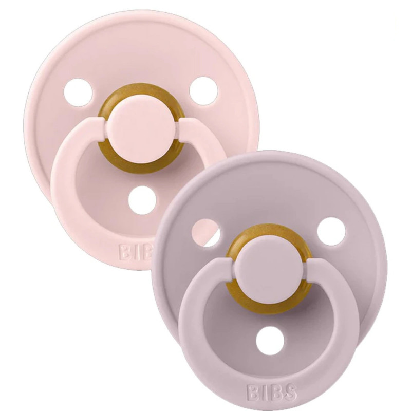 Pack 2 Chupetes caucho natural-Bibs– Lavander/ Pink– 0-18M