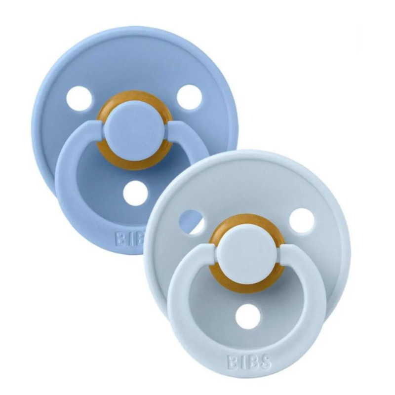 Pack 2 Chupetes Redondos – Bibs – Blue – 0-6M/ 18M