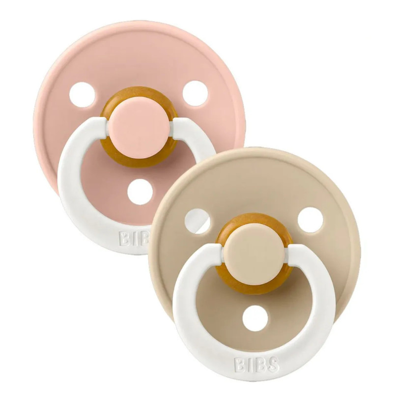 Pack 2 Chupetes Nocturnos (asa luminosa) – Bibs – Blush/Vainilla – 0-6M/ 18M