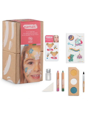 Caja Maquillaje Mundo Encantado - Namaki - Kit Creativo Infantil | Natural y sin tóxicos