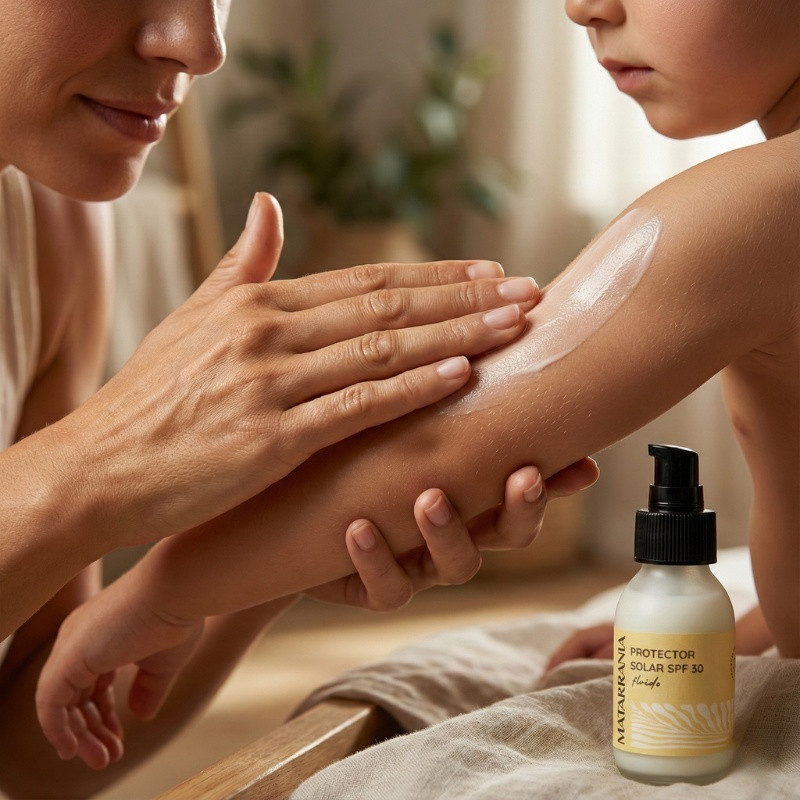 Protector Solar Fluido Protección y Nutrición Infantil - Matarrania - 100ml