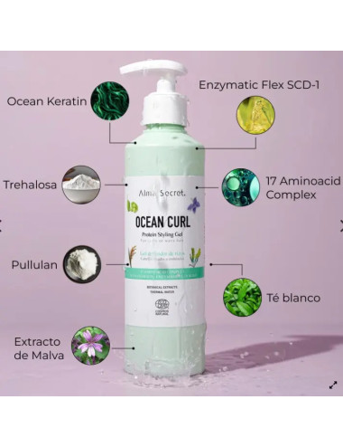 Gel Reparación y Fijación de Rizos Flexible- Alma Secret- 250ml