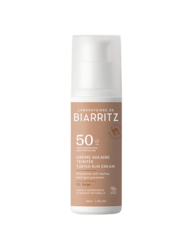 Crema Facial con Color SPF50 Tono Beige – Laboratoires Biarritz – 50 ml