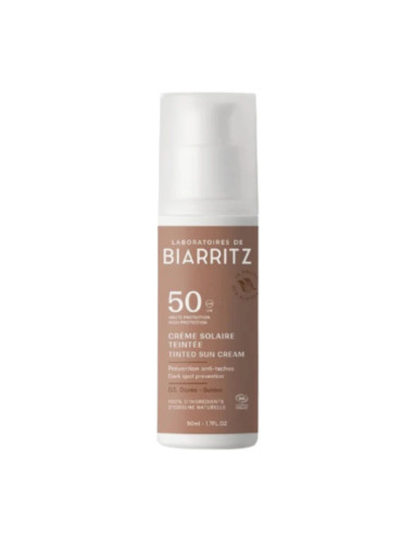 Crema Facial con Color SPF50 Tono Dorado – Laboratoires Biarritz – 50 ml