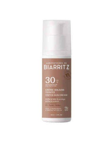 Crema Facial con Color SPF30 Tono Dorado – Laboratoires Biarritz – 50 ml