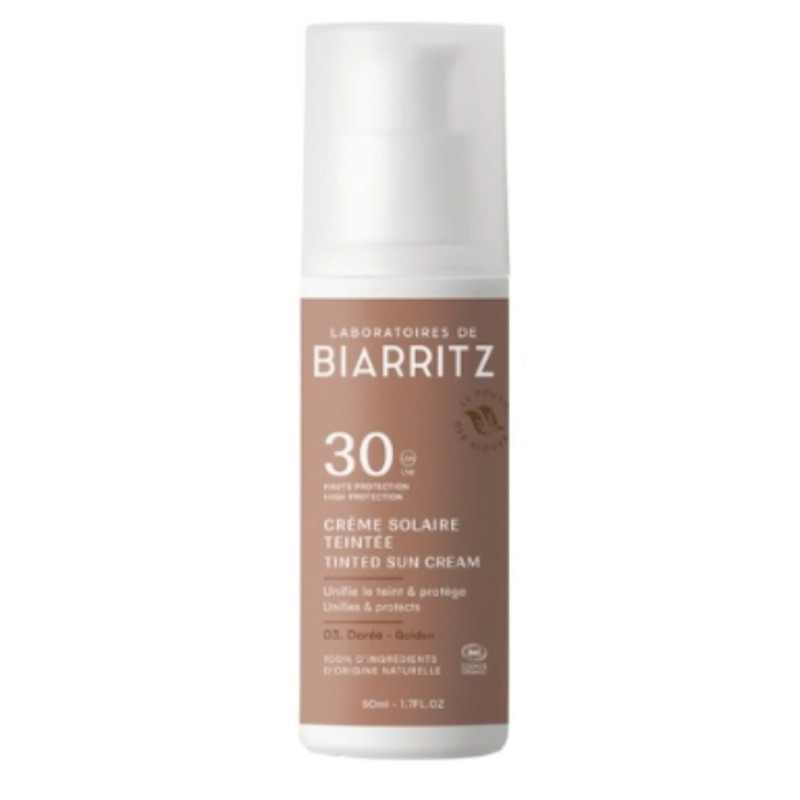 Crema Facial con Color SPF30 Tono Dorado – Laboratoires Biarritz – 50 ml