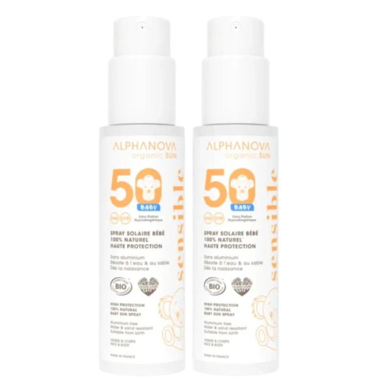 Protector Solar Infantil SPF 50+ -Piel sensible o atópica- Alphanova - 100g