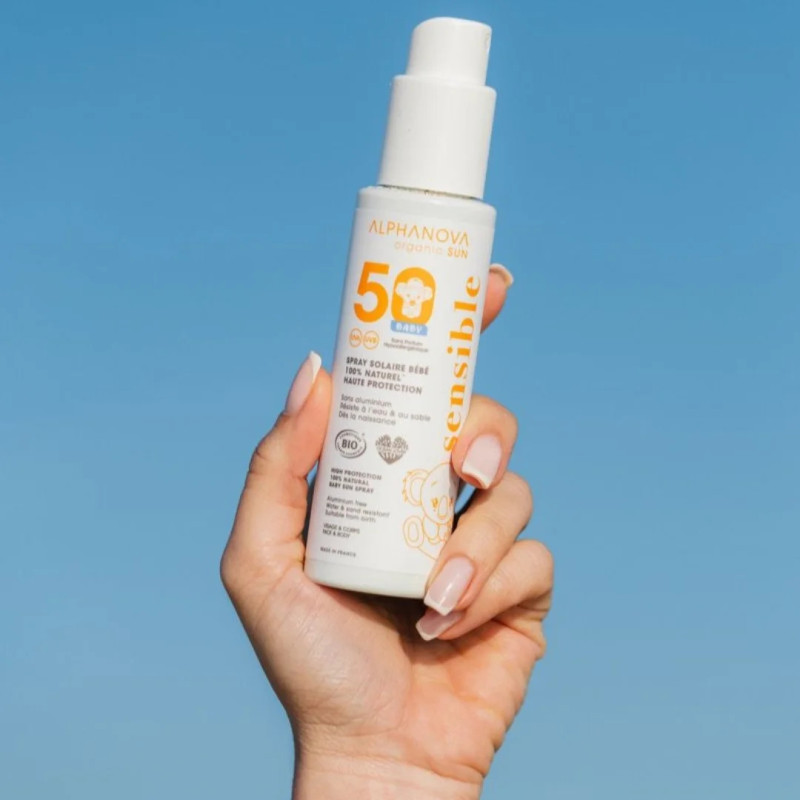 Protector Solar Infantil SPF 50+ -Piel sensible o atópica- Alphanova - 100g