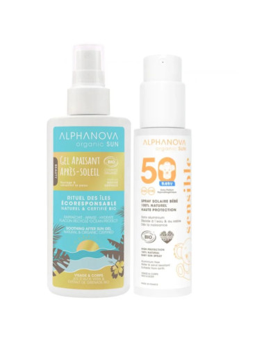 Pack Protector Solar y Calmante Infantil - Alphanova - 125ml | Natural y sin tóxicos
