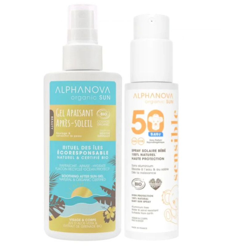 Pack Protector Solar y Calmante Infantil - Alphanova - 100g /125ml