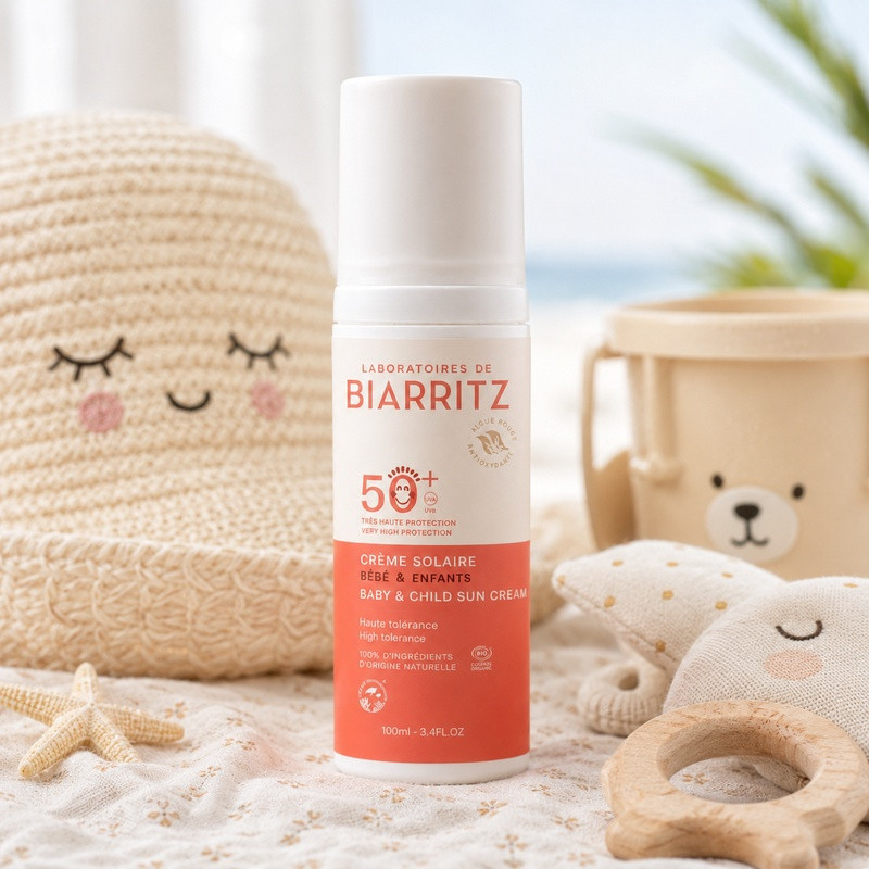 Protector Solar Bio para bebé SPF50+ Cara y Cuerpo - Alga Maris - Laboratoires de Biarritz - 100 ml