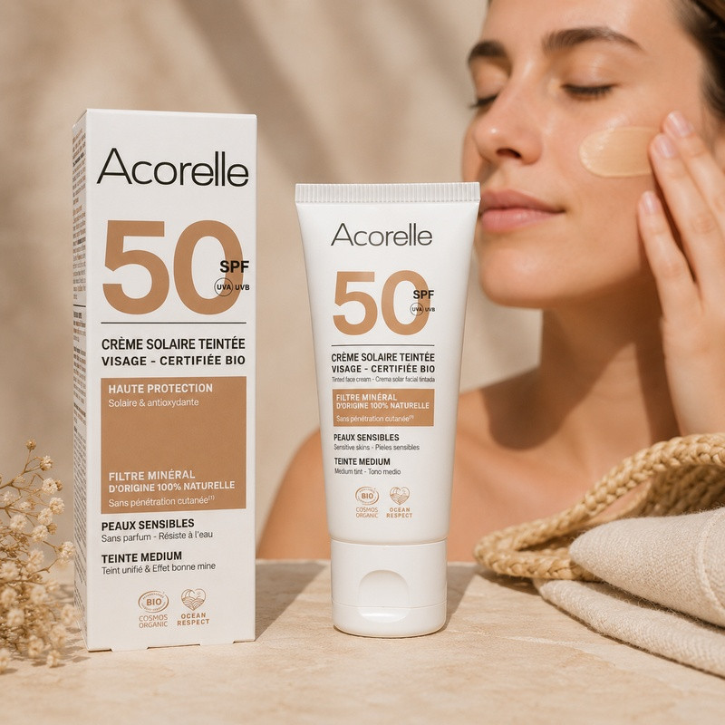 Crema Facial Protectora SPF 50 - Acorelle - 50ml