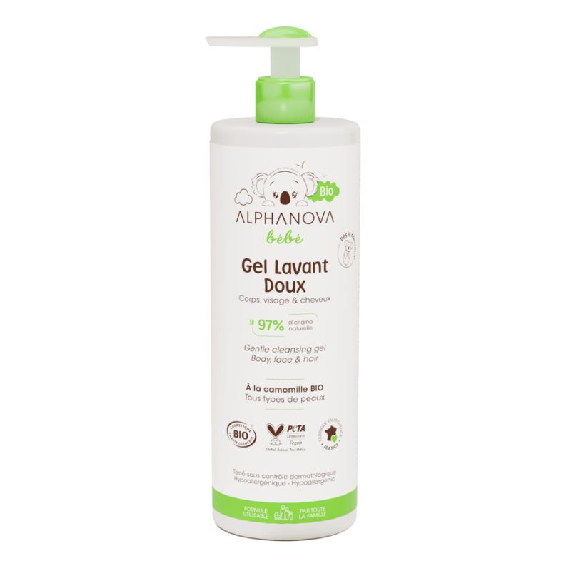 Gel Champú Dermolimpiador para Bebés - Alphanova - 400ml/200ml